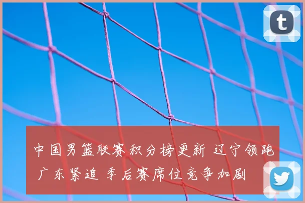 中国男篮联赛积分榜更新 辽宁领跑 广东紧追 季后赛席位竞争加剧